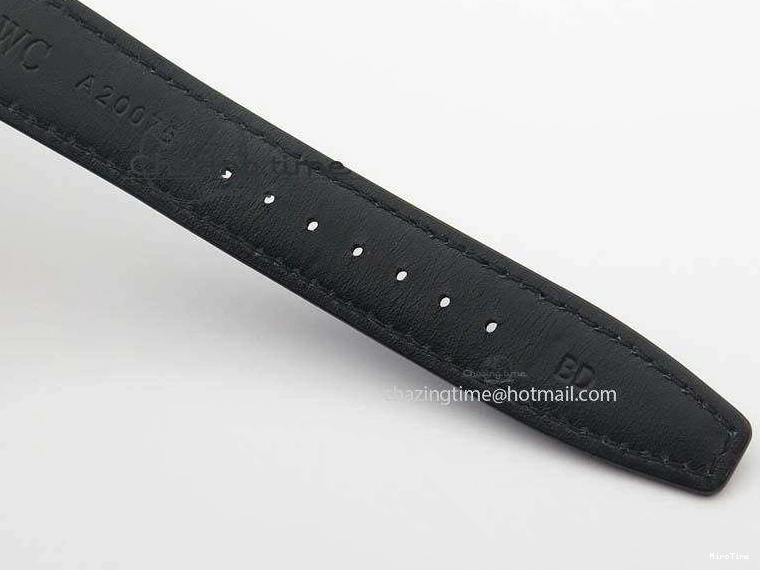 MIROTIME 0324 Portuguese Chrono RG IW371433 Jackie Chan ZF 1:1 Best Edition Gray Dial On Black Leather Strap A7750 V WrinkleFree 7273